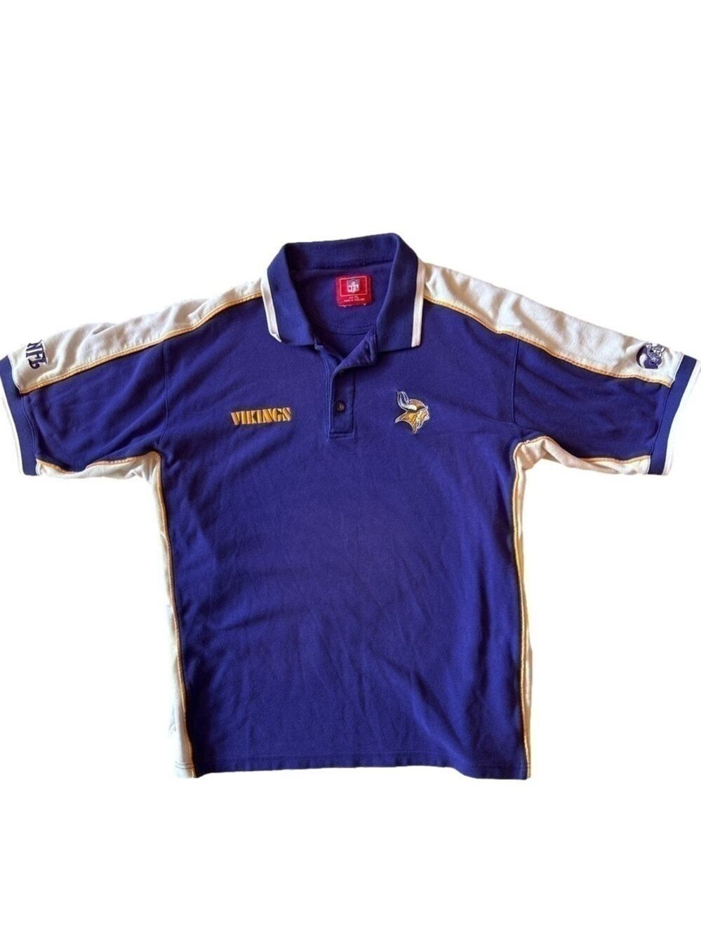 NFL Minnesota Vikings Men's Embroidered Polo T-Shirt Size XL